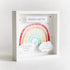 Shadow Box Birth Statistics Frame - Rainbow